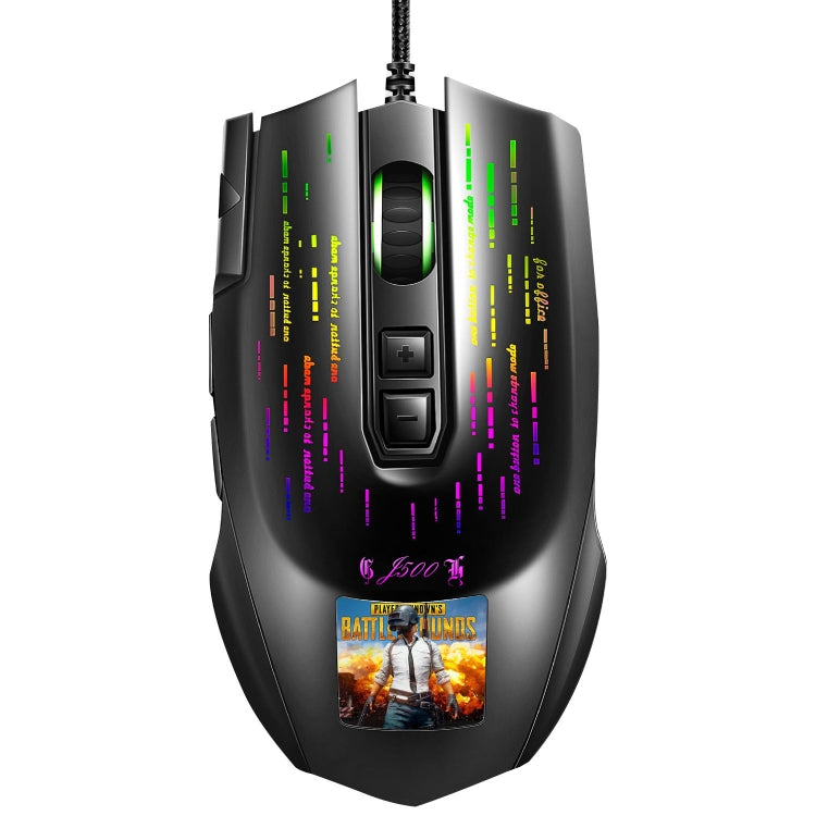 Mouse cablato da gioco con schermo programmabile RGB HXSJ J500 a 7 tasti, J500 Mouse cablato da gioco con schermo programmabile RGB HXSJ J500 a 7 tasti, J500